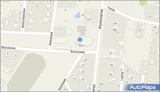 Strzegowo, Brzozowa, 20, mapa Strzegowo