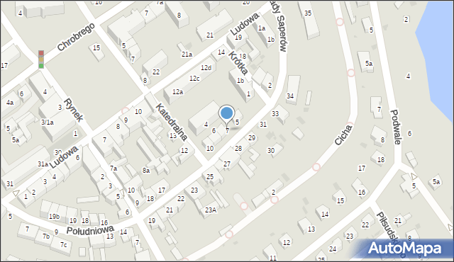 Strzelce Krajeńskie, Brygady Saperów, 7, mapa Strzelce Krajeńskie