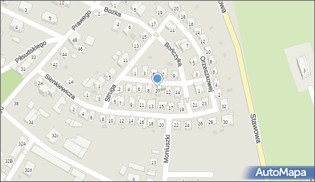 Strzelce Opolskie, Broniewskiego Władysława, 10, mapa Strzelce Opolskie
