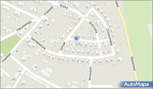 Strzelce Opolskie, Broniewskiego Władysława, 6, mapa Strzelce Opolskie