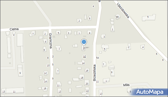 Strzelce Opolskie, Brzezińska, 10, mapa Strzelce Opolskie