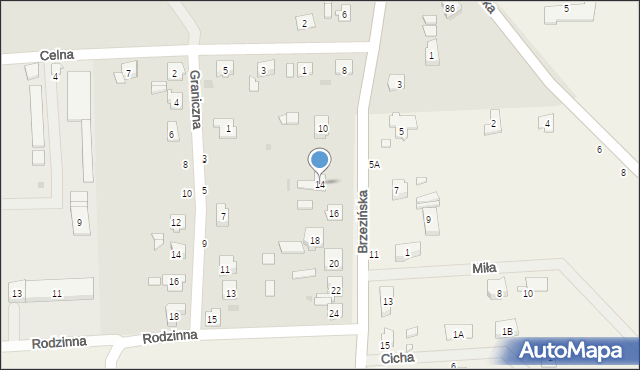 Strzelce Opolskie, Brzezińska, 14, mapa Strzelce Opolskie