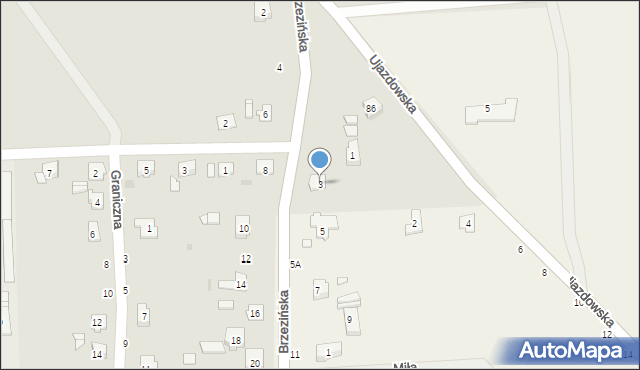 Strzelce Opolskie, Brzezińska, 3, mapa Strzelce Opolskie