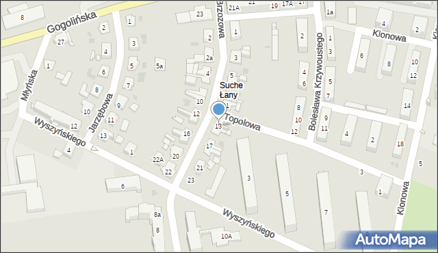 Strzelce Opolskie, Brzozowa, 13, mapa Strzelce Opolskie