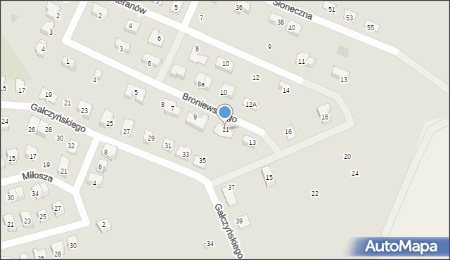 Strzelin, Broniewskiego Władysława, 11, mapa Strzelin