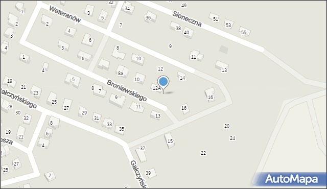 Strzelin, Broniewskiego Władysława, 14, mapa Strzelin