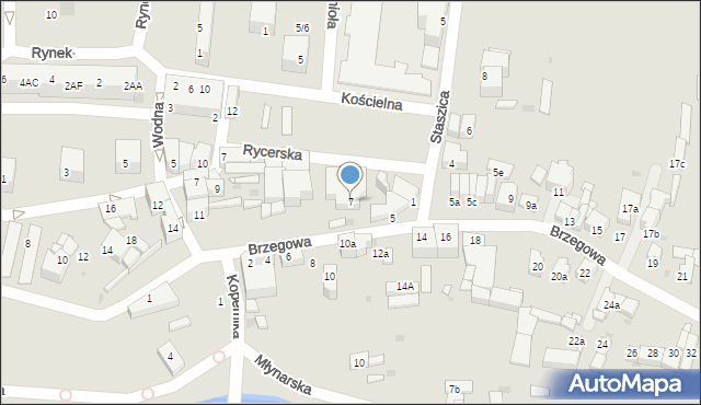 Strzelin, Brzegowa, 7, mapa Strzelin