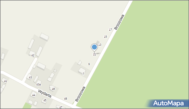 Strzyżew, Brzozowa, 11, mapa Strzyżew