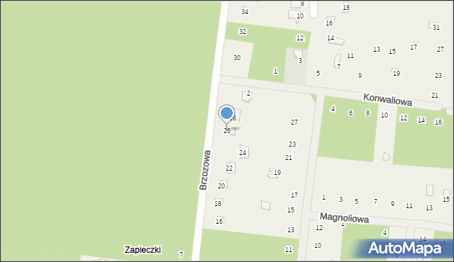 Studzianki, Brzozowa, 26, mapa Studzianki