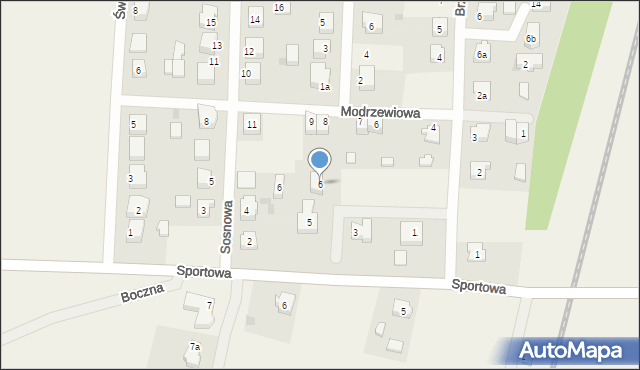 Subkowy, Brzozowa, 6, mapa Subkowy