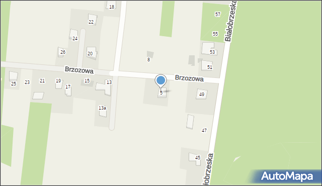 Sucha, Brzozowa, 5, mapa Sucha