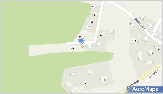 Sulęczyno, Brzozowa, 19, mapa Sulęczyno