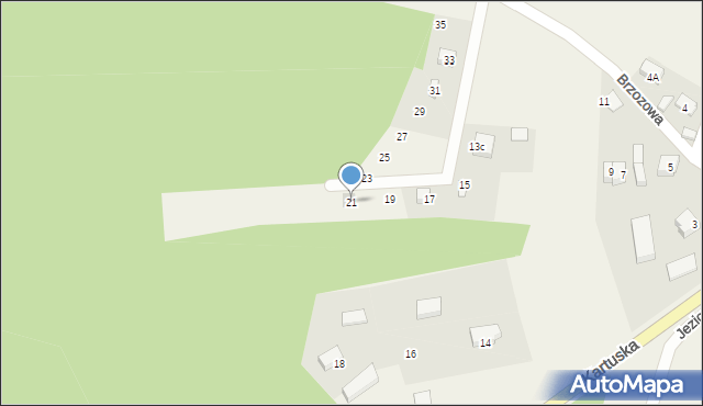 Sulęczyno, Brzozowa, 21, mapa Sulęczyno