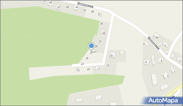 Sulęczyno, Brzozowa, 27, mapa Sulęczyno