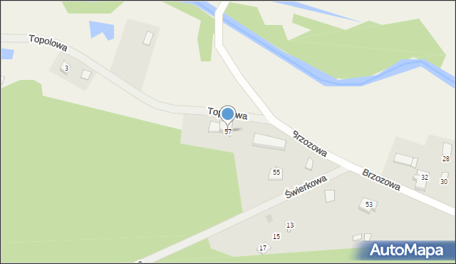 Sulęczyno, Brzozowa, 57, mapa Sulęczyno