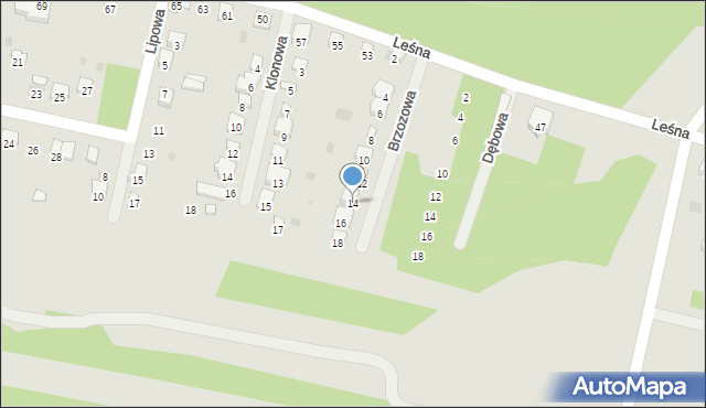 Sulejów, Brzozowa, 14, mapa Sulejów