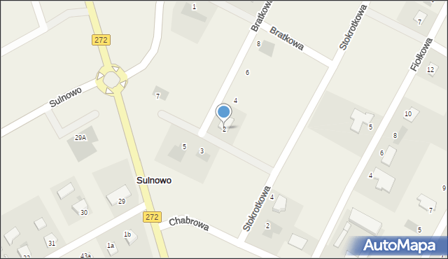 Sulnowo, Bratkowa, 2, mapa Sulnowo