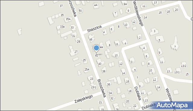 Supraśl, Brzozówka, 42, mapa Supraśl