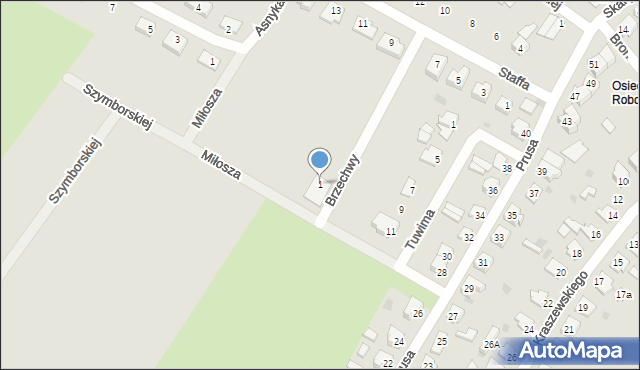 Susz, Brzechwy Jana, 1, mapa Susz