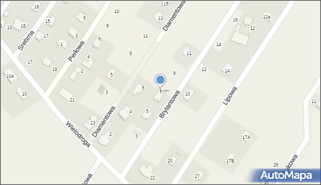 Suszec, Brylantowa, 7, mapa Suszec