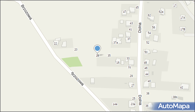 Suszec, Brzozowa, 18, mapa Suszec