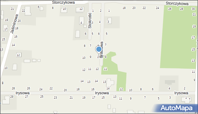 Suszno, Bratkowa, 10, mapa Suszno