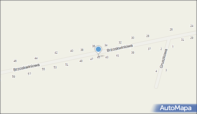 Suszno, Brzoskwiniowa, 45, mapa Suszno