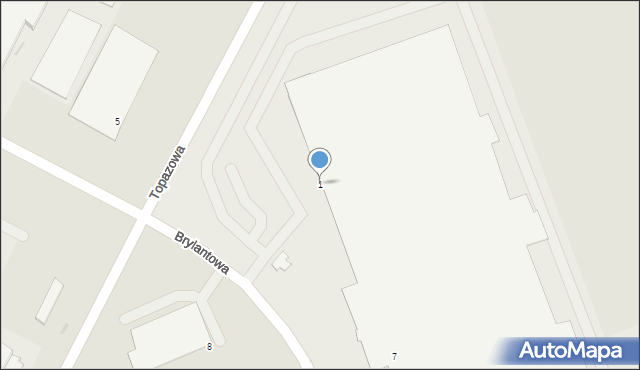 Suwałki, Brylantowa, 1, mapa Suwałk