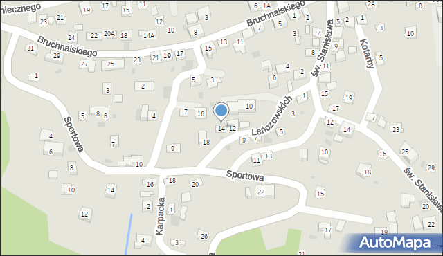 Świątniki Górne, Braci Leńczowskich, 14, mapa Świątniki Górne