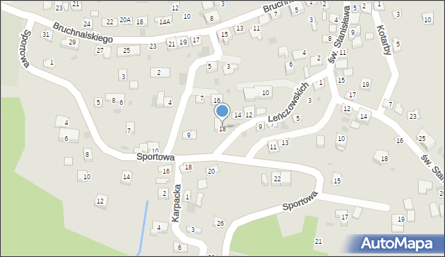 Świątniki Górne, Braci Leńczowskich, 18, mapa Świątniki Górne