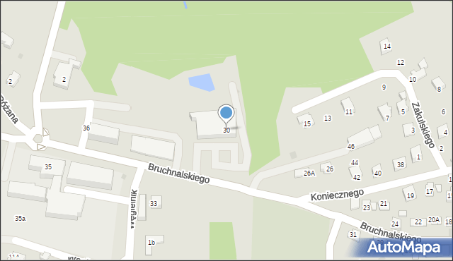 Świątniki Górne, Bruchnalskiego Kazimierza, 30, mapa Świątniki Górne