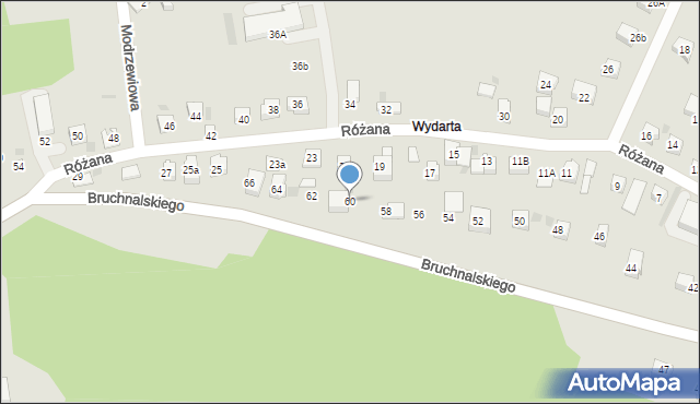 Świątniki Górne, Bruchnalskiego Kazimierza, 60, mapa Świątniki Górne