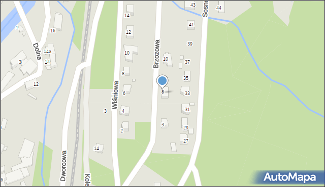 Świeradów-Zdrój, Brzozowa, 8a, mapa Świeradów-Zdrój