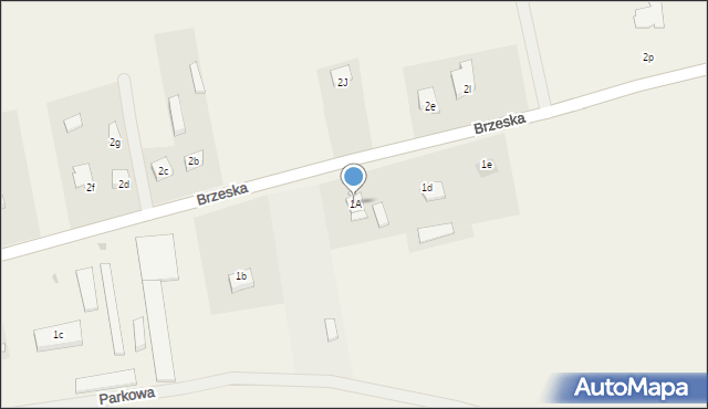 Świerczów, Brzeska, 1A, mapa Świerczów