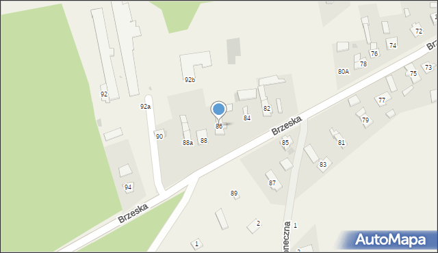 Świerczów, Brzeska, 86, mapa Świerczów