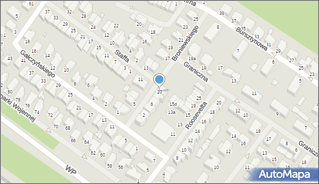 Świnoujście, Broniewskiego Władysława, 10, mapa Świnoujście