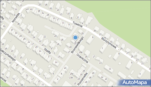 Świnoujście, Broniewskiego Władysława, 21, mapa Świnoujście