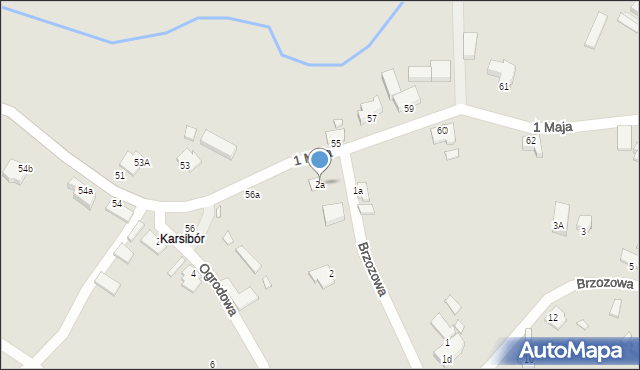 Świnoujście, Brzozowa, 2a, mapa Świnoujście