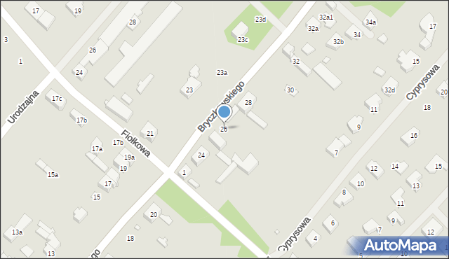 Szczecin, Bryczkowskiego Mieczysława, ks. kan., 26, mapa Szczecina