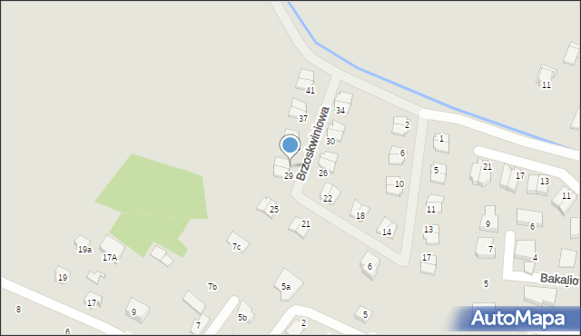 Szczecin, Brzoskwiniowa, 31, mapa Szczecina