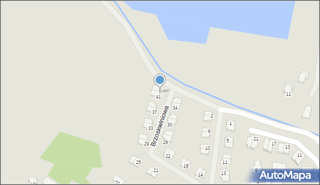 Szczecin, Brzoskwiniowa, 43, mapa Szczecina