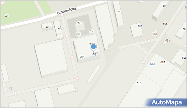 Szczecin, Bronowicka, 25g, mapa Szczecina