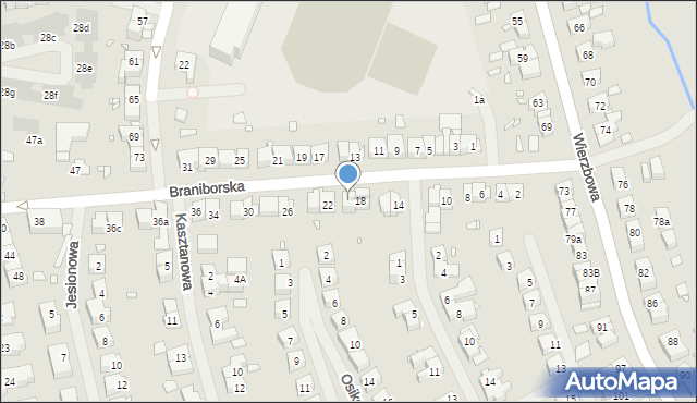 Szczecin, Braniborska, 20, mapa Szczecina