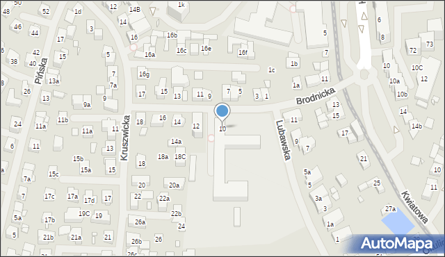 Szczecin, Brodnicka, 10, mapa Szczecina