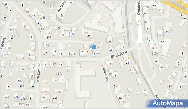 Szczecin, Brodnicka, 3, mapa Szczecina