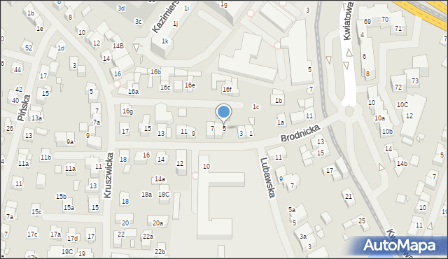 Szczecin, Brodnicka, 5, mapa Szczecina