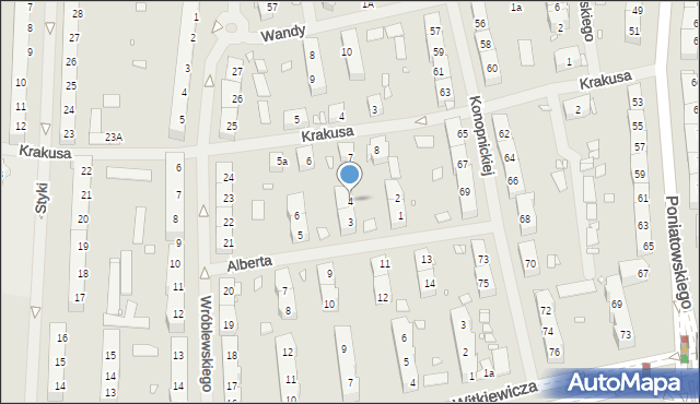 Szczecin, Brata Alberta, 4, mapa Szczecina