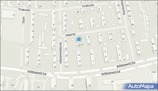 Szczecin, Brata Alberta, 8, mapa Szczecina