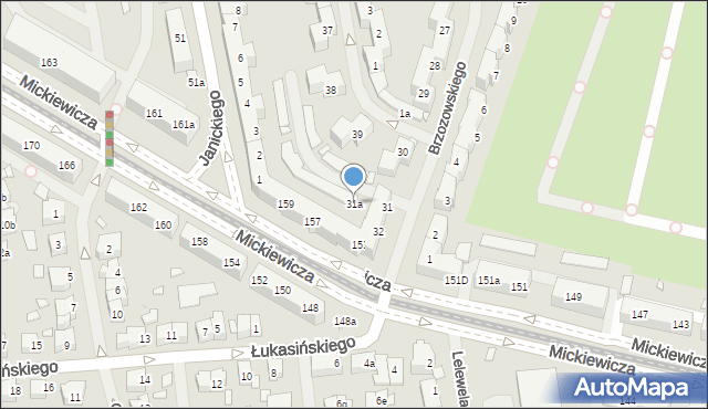 Szczecin, Brzozowskiego Stanisława, 31a, mapa Szczecina