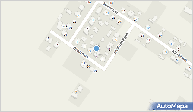 Szczepanowo, Brzozowa, 7, mapa Szczepanowo